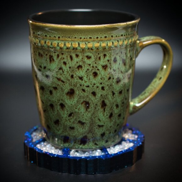 Angel Aura Quartz Geode Agate Coasters – Set of 2 - Picture 5 of 5